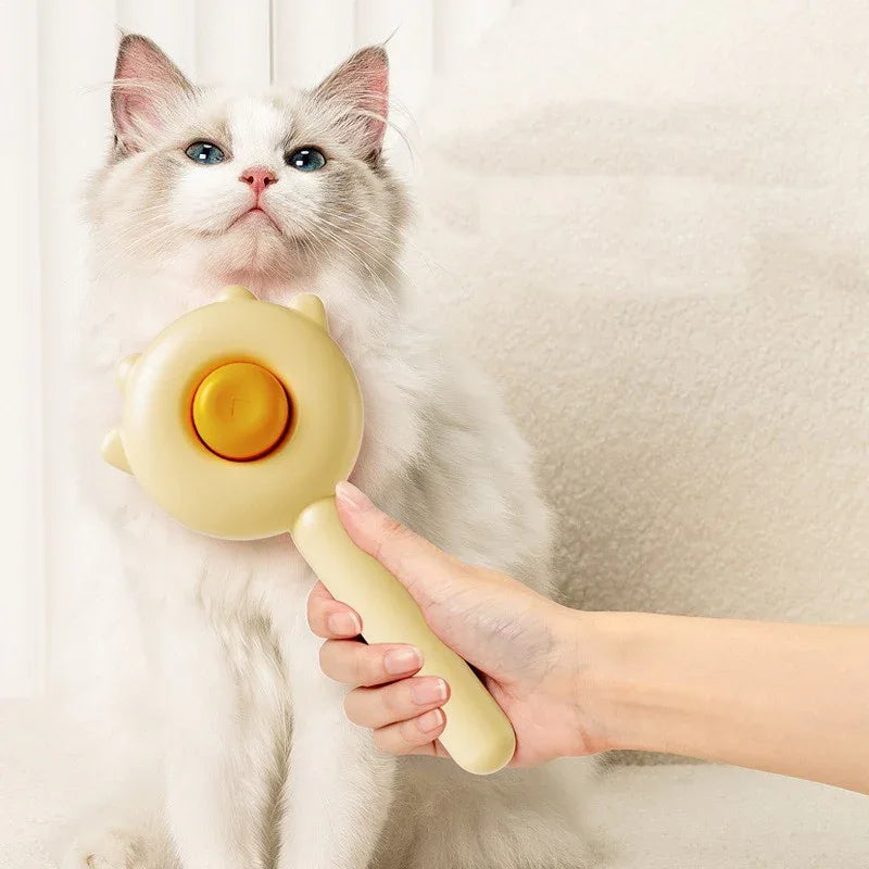 Magic Cat Massage Comb - Hair Removal Grooming Brush with Scratcher - Shello's Creative Boutique