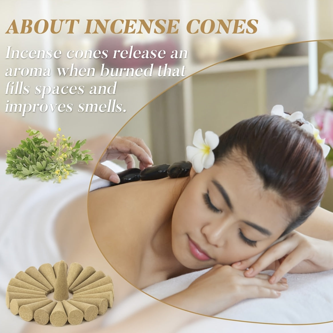 100pcs Sandalwood & Mugwort Incense Cones - Long-Lasting Fragrance for Home & Yoga - Shello's Creative Boutique