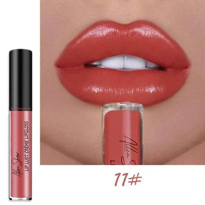 Nude Shiny Liquid Lip Gloss - Matte Glitter Shimmer Moisturizing Long-lasting Lipstick - Shello's Creative Boutique