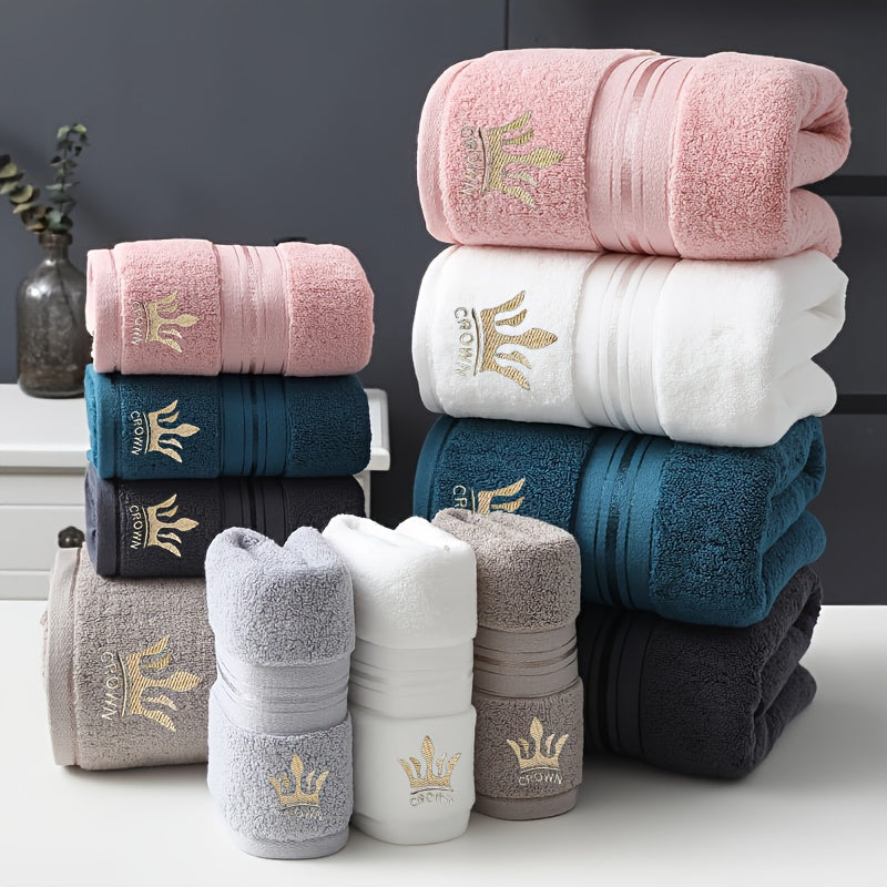 8 Piece Luxury Hotel Cotton Bath Towel Set - 390 GSM