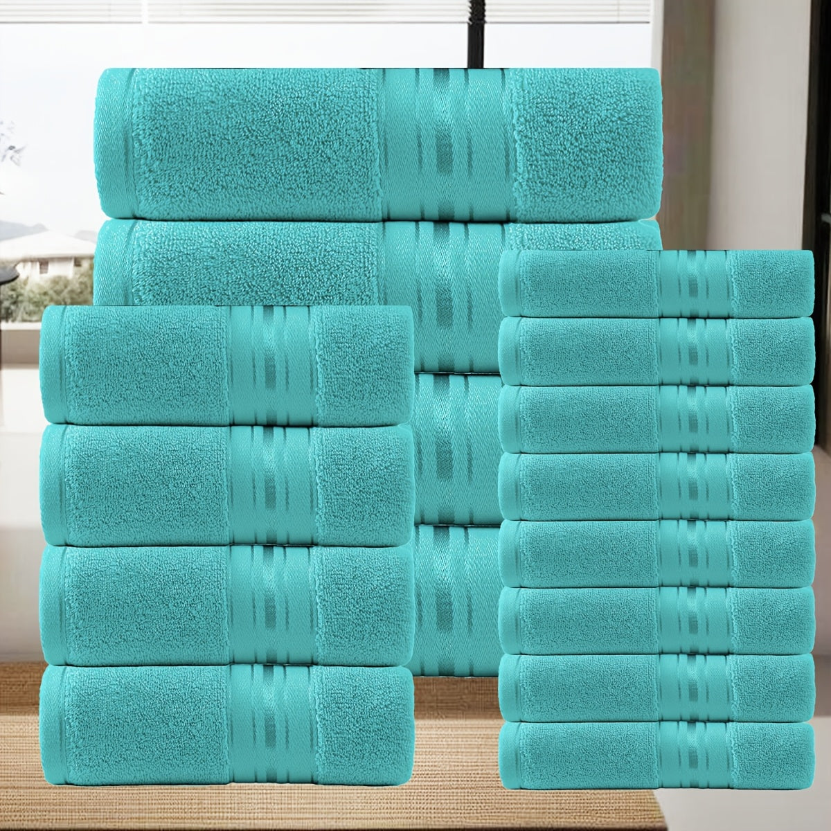 16 Piece Bath Towel Set - Complete Bundle