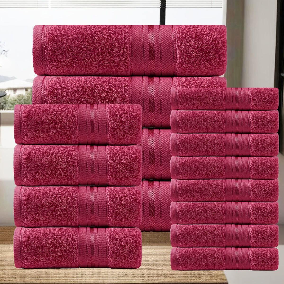 16 Piece Bath Towel Set - Complete Bundle