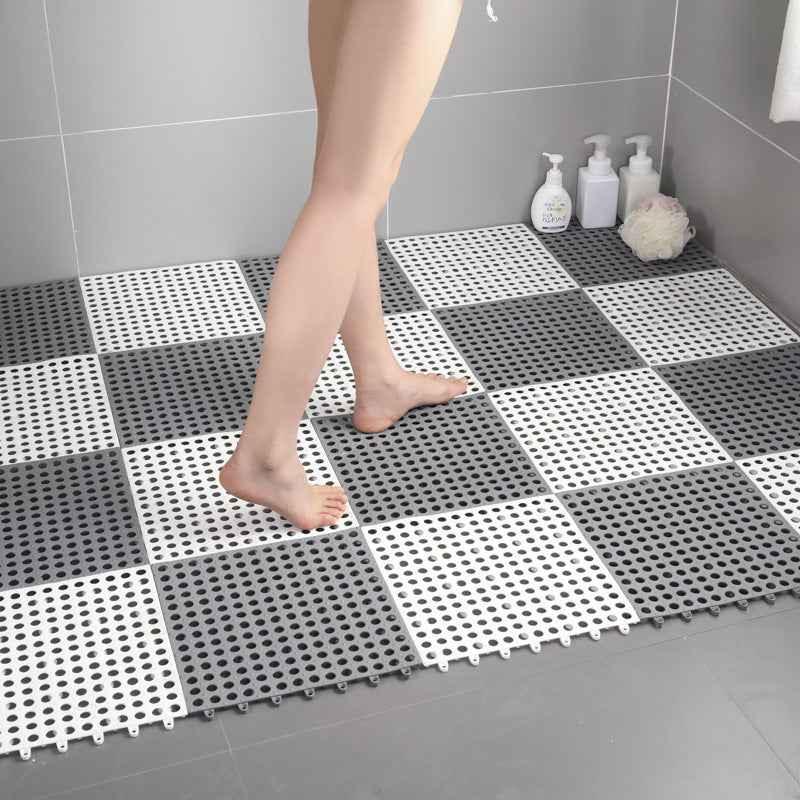 Modular Interlocking Bath Mat - Non-Slip Waterproof TPR Floor Tiles 30x30cm - Shello's Creative Boutique