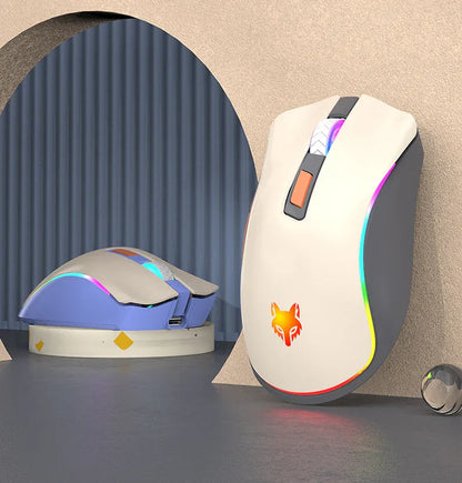 Wireless 2.4G Bluetooth dual-mode mouse rechargeable computer mute office gaming mouse - Shello's Creative Boutique
