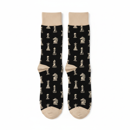Chess Socks Flat Lay