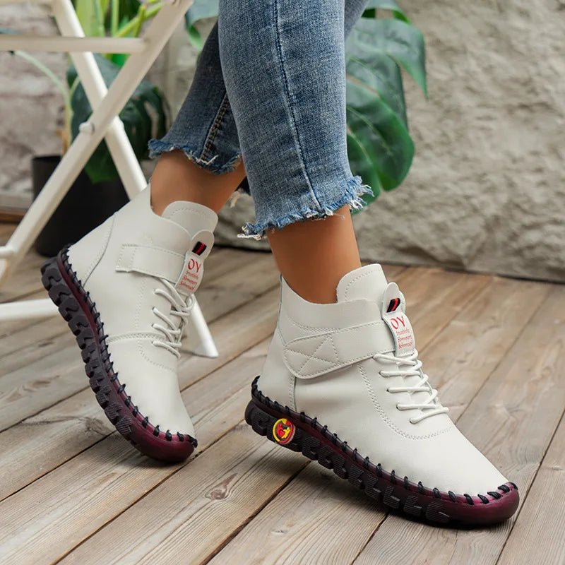 Cushioned Leather Flat Loafers – Comfortable Driving Shoes for Women - Shello's Creative Boutique