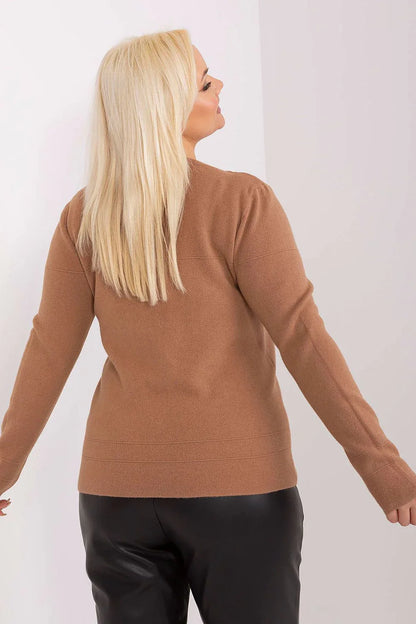 Plus Size Beige Jumper - Factory Price Women's Knitwear Essential - Shello's Creative Boutique