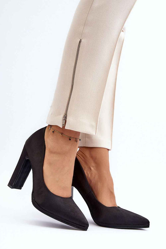 Block Heel Pumps 11cm | Satin-Effect Evening Shoes UK