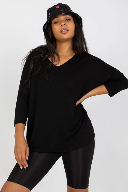 Plus Size Sweetheart Blouse - Elegant 3/4 Sleeve Top One Size Fits All - Shello's Creative Boutique