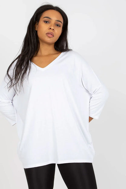 Plus Size Sweetheart Blouse - Elegant 3/4 Sleeve Top One Size Fits All - Shello's Creative Boutique
