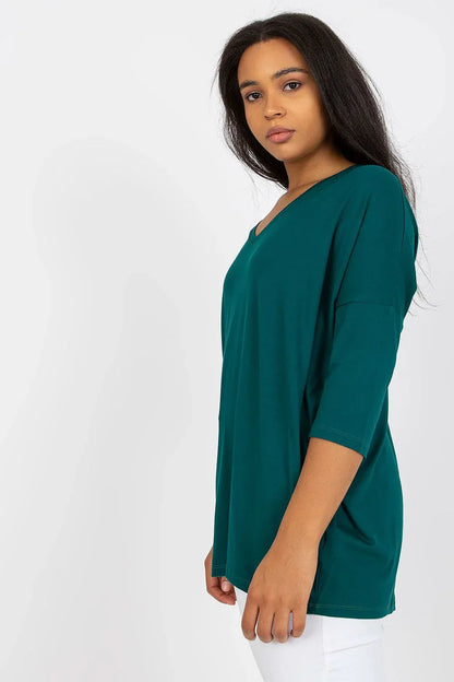 Plus Size Sweetheart Blouse - Elegant 3/4 Sleeve Top One Size Fits All - Shello's Creative Boutique