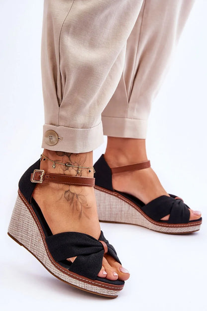 Women's Platform Heel Sandals - Comfortable Summer Shoes with Buckle Strap - Shello's Creative Boutique