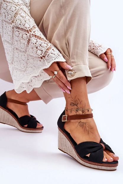 Women's Platform Heel Sandals - Comfortable Summer Shoes with Buckle Strap - Shello's Creative Boutique