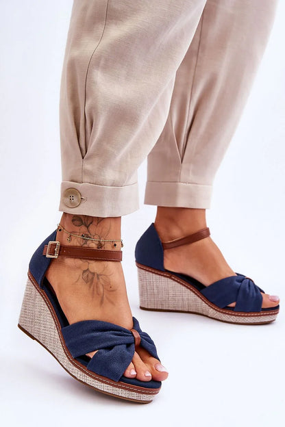 Women's Platform Heel Sandals - Comfortable Summer Shoes with Buckle Strap - Shello's Creative Boutique