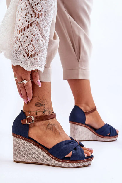 Women's Platform Heel Sandals - Comfortable Summer Shoes with Buckle Strap - Shello's Creative Boutique