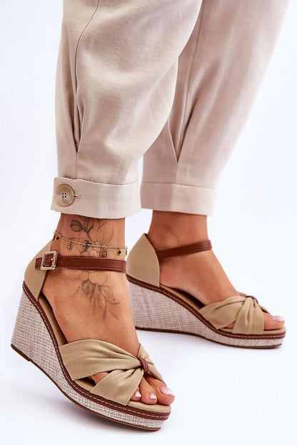 Women's Platform Heel Sandals - Comfortable Summer Shoes with Buckle Strap - Shello's Creative Boutique