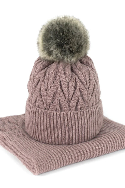 Art of Polo Winter Set – Cap (Pom-Pom Hat + Scarf) - Shello's Creative Boutique