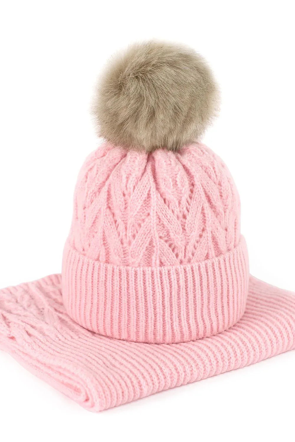 Art of Polo Winter Set – Cap (Pom-Pom Hat + Scarf) - Shello's Creative Boutique