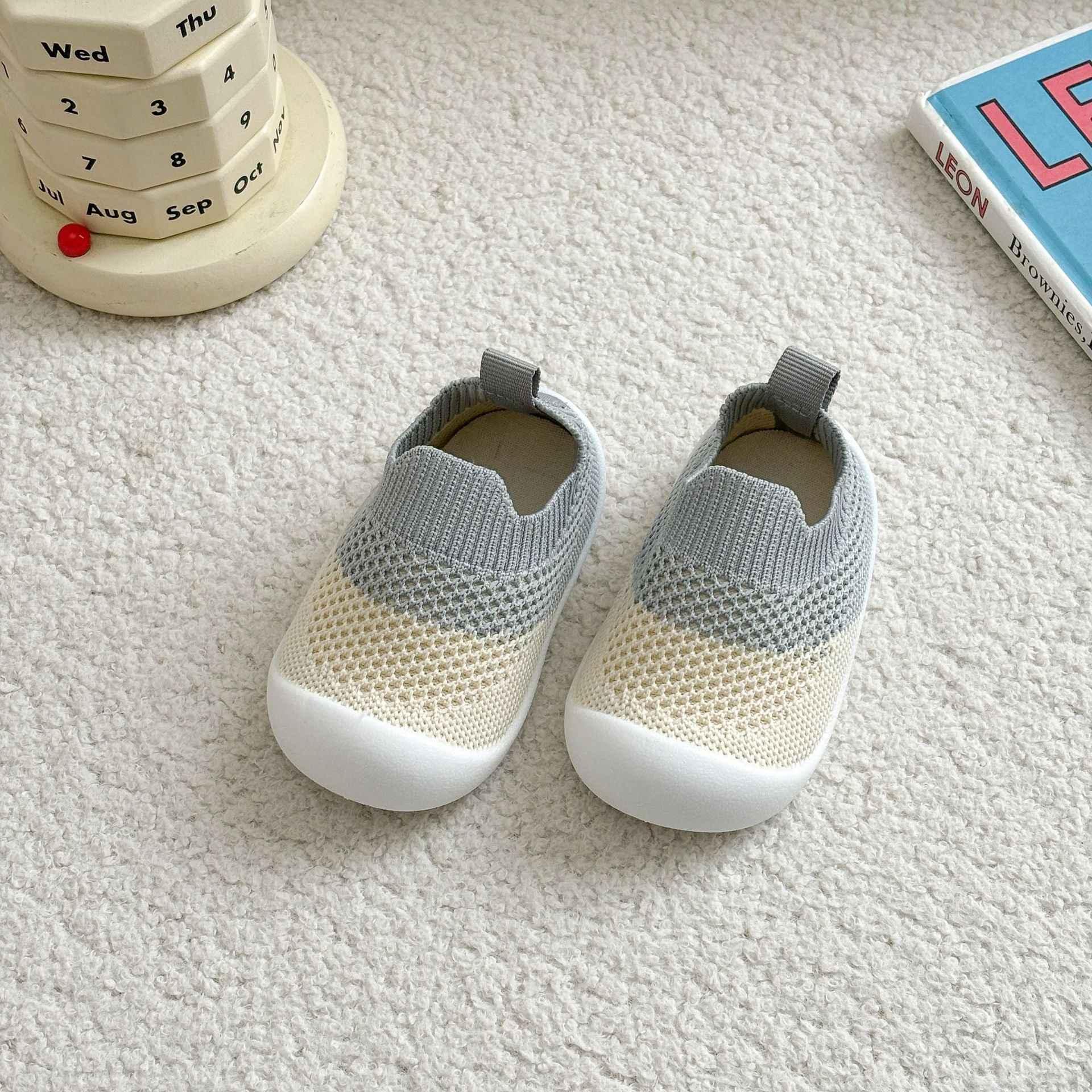 Non-Slip Baby Floor Shoes - Breathable Mesh First Walking Shoes - Shello's Creative Boutique