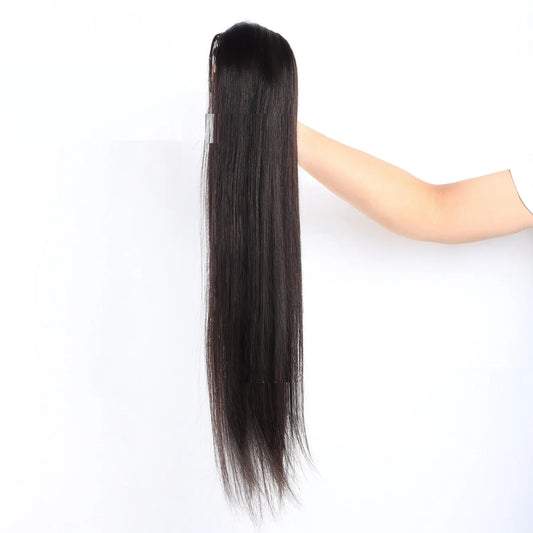 Drawstring Straight Hair Ponytail - Human Hair Extension Braids - Shello's Creative Boutique