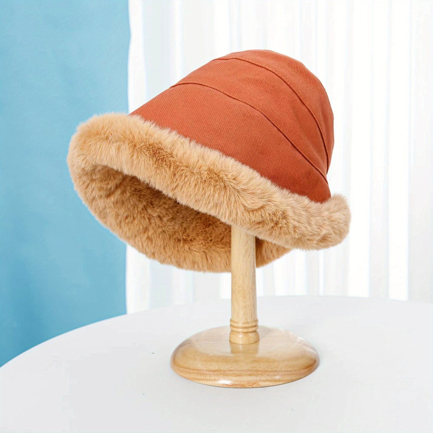 Winter Thermal Bucket Hat, Faux Fur Plush Thickened Ear Protection Fisherman Warmer Hat For Women Xmas Gift Shello's Creative Boutique