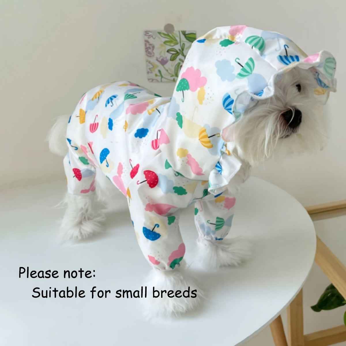 Waterproof Pet Raincoat For Small Dogs - Cute And Functional Outdoor Dog Apparel
