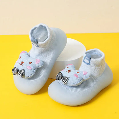Baby Non-Slip Cotton Floor Socks - Soft Breathable Socks with Cartoon Designs - Shello's Creative Boutique