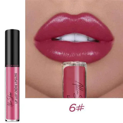 Nude Shiny Liquid Lip Gloss - Matte Glitter Shimmer Moisturizing Long-lasting Lipstick - Shello's Creative Boutique