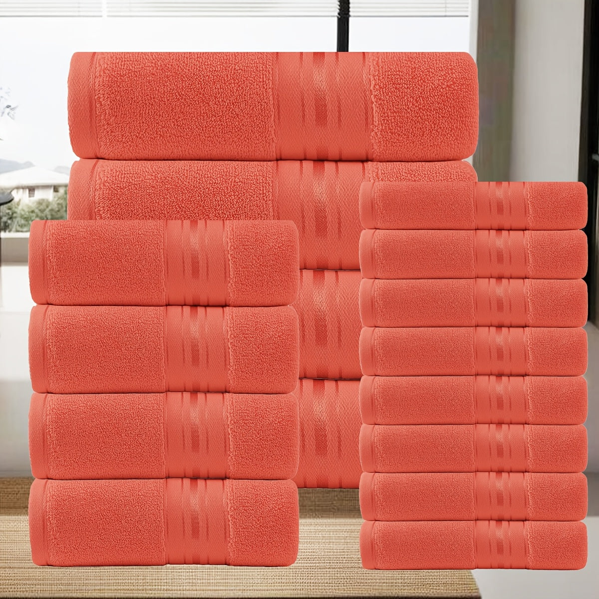 16 Piece Bath Towel Set - Complete Bundle