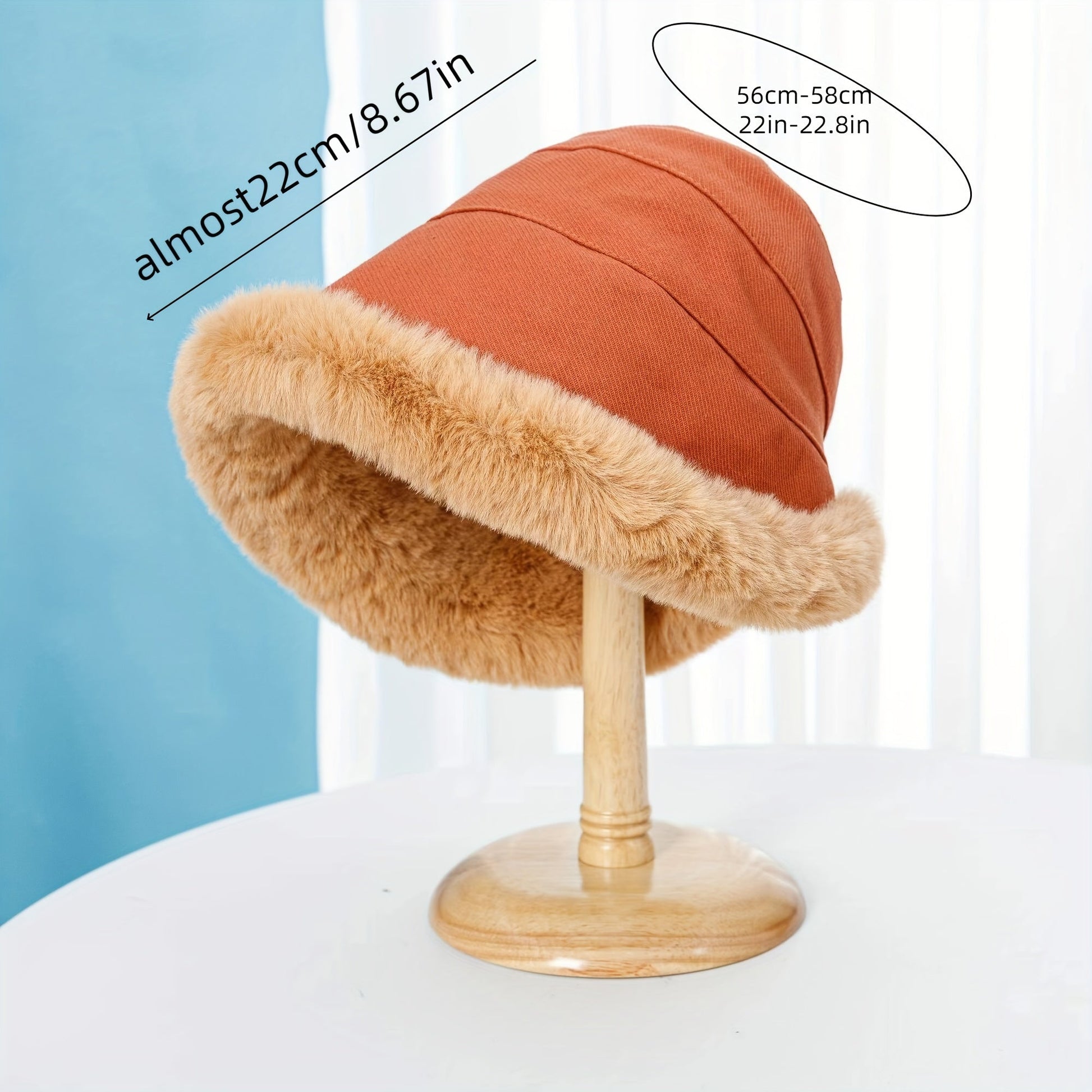 Winter Thermal Bucket Hat, Faux Fur Plush Thickened Ear Protection Fisherman Warmer Hat For Women Xmas Gift Shello's Creative Boutique