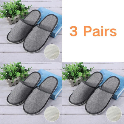 Disposable Guest Slippers - 3 Pairs Non - Slip Indoor Set - Shello's Creative Boutique