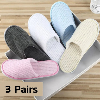 Disposable Guest Slippers - 3 Pairs Non - Slip Indoor Set - Shello's Creative Boutique