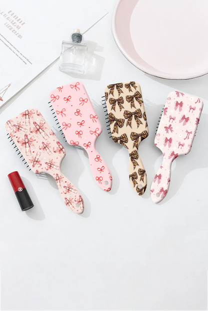 Parchment Leopard Bow Print Hair Comb– Trendy, Gentle Hair Styling - Shello's Creative Boutique