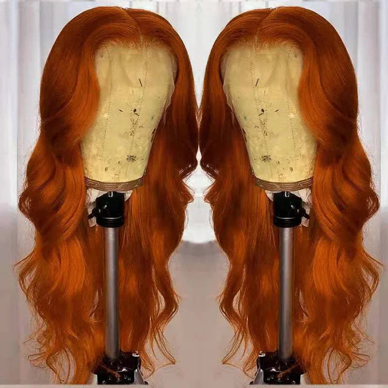 Dark Orange Wig - European & American Style Smooth Hair Set - Shello's Creative Boutique