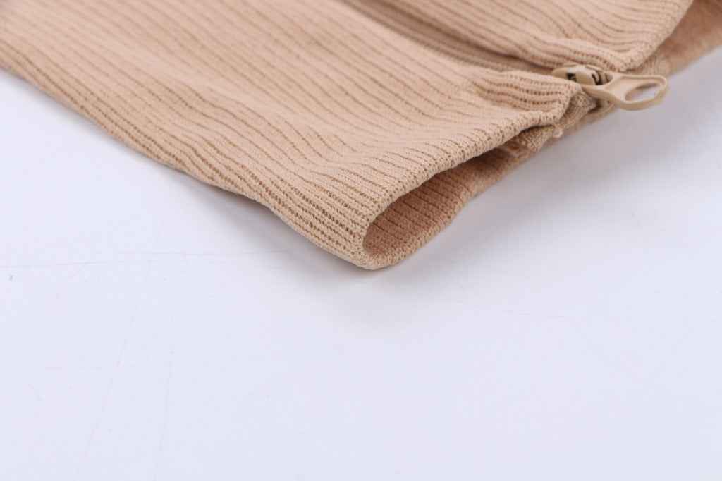 Toe Freedom Compression Socks - Comfortable, Breathable, and Quick-Drying for All-Day Wear, Sports, and Fitness - Polyester Knit Fabric, Side Zipper, and Toeless Design