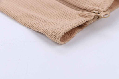 Toe Freedom Compression Socks - Comfortable, Breathable, and Quick-Drying for All-Day Wear, Sports, and Fitness - Polyester Knit Fabric, Side Zipper, and Toeless Design