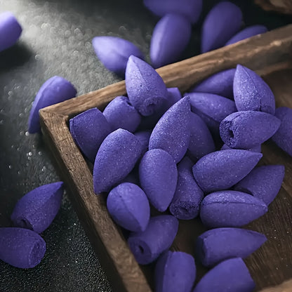 Lavender & Dragon'S Blood Backflow Incense Cones, 44/98 Pack, Elm Material, Featherless for Aromatherapy, Yoga, Meditation, Spa - Ideal Home Decor & Holiday Gift for Christmas, Halloween, Thanksgiving - Shello's Creative Boutique
