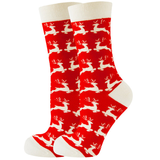 Men's Holiday Reindeer Pattern Knit Socks Shello's Creative Boutique