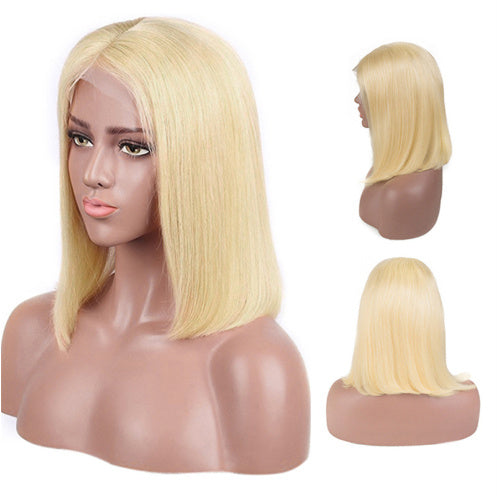 613 Blonde Bob Wig Short Straight Human Hair Wigs For Women Shello Creative Boutique
