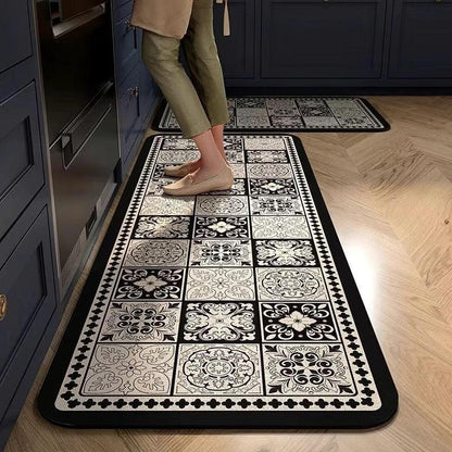 Vintage Kitchen Floor Mat - Crystal Velvet Water Absorbent Non-Slip Rug - Shello's Creative Boutique