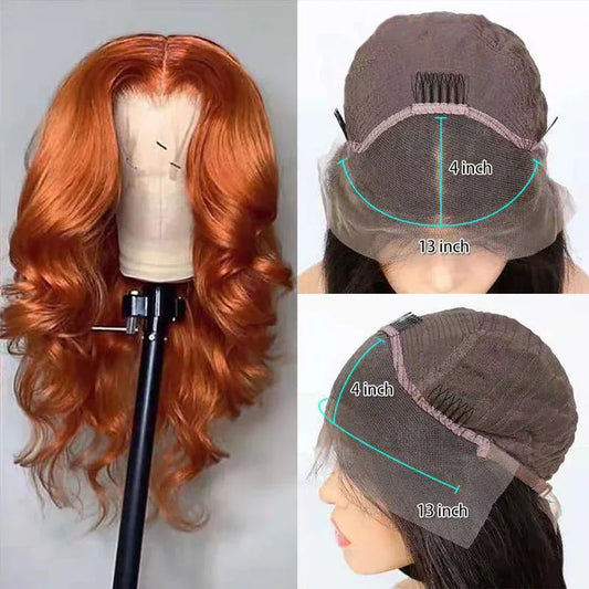 Dark Orange Wig - European & American Style Smooth Hair Set - Shello's Creative Boutique