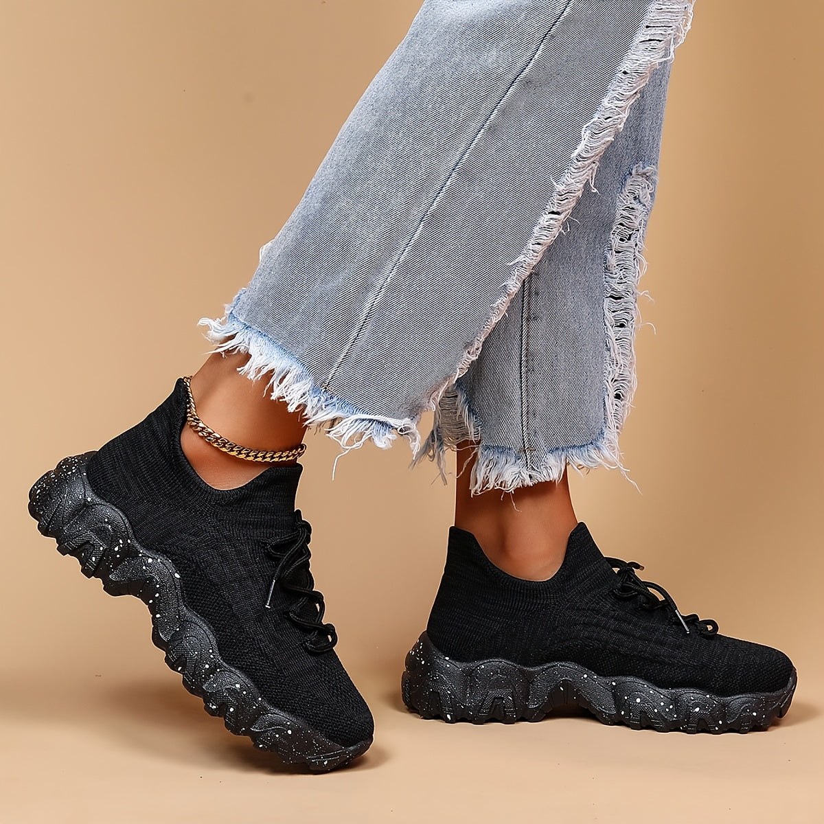 Women'S Casual Sports Sneakers, Striped Low Top Slip-On Shoes with Round Toe, Non-Slip Rubber Sole, Fabric Upper & Inner, All-Season Spring Footwear Shello's Creative Boutique