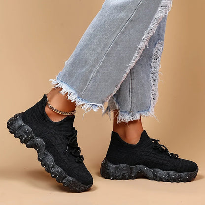 Shello's Striped Low Top Slip-On Sneakers – Round Toe, Non-Slip Fabric Sports Shoes for Women - Shello's Creative Boutique