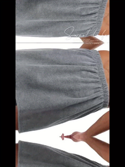 Men's Adjustable Bath Towel with Pockets - Microfiber - Shello's Creative Boutique