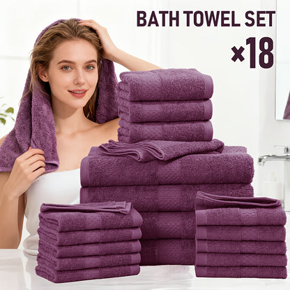 Bath Towel Set - Cotton Blend, Absorbent & Soft