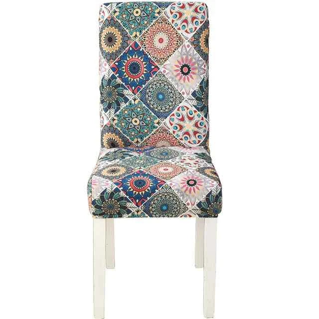 Floral Chair Covers - Elastic Spandex Slipcovers