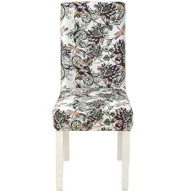 Floral Chair Covers - Elastic Spandex Slipcovers