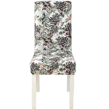 Floral Chair Covers - Elastic Spandex Slipcovers