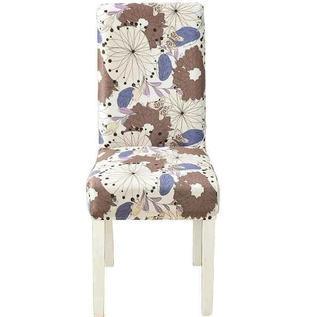 Floral Chair Covers - Elastic Spandex Slipcovers