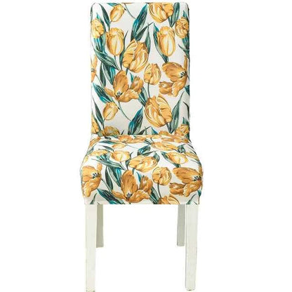 Floral Chair Covers - Elastic Spandex Slipcovers